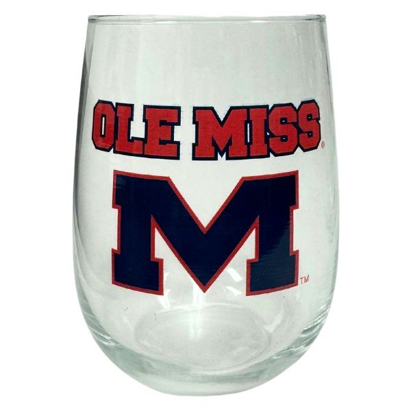 Ole Miss - 17OZ Retro Team Spirit Wine Glasses - 6 For $30.00 - Mississippi Rebels (Ole Miss)