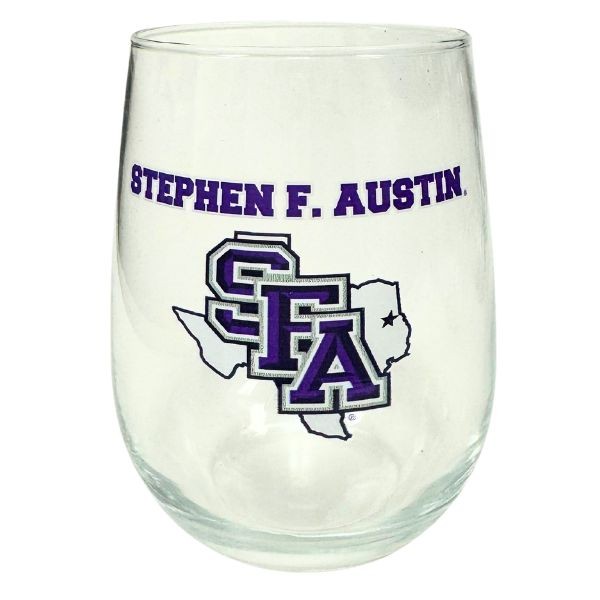 Stephen F Austin University - 17OZ Retro Team Spirit Wine Glasses - 6 For $30.00 - Other Teams