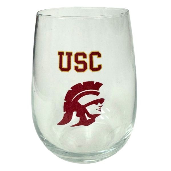 USC Trojans - 17OZ Retro Team Spirit Wine Glasses - 6 For $30.00 - USC Trojans