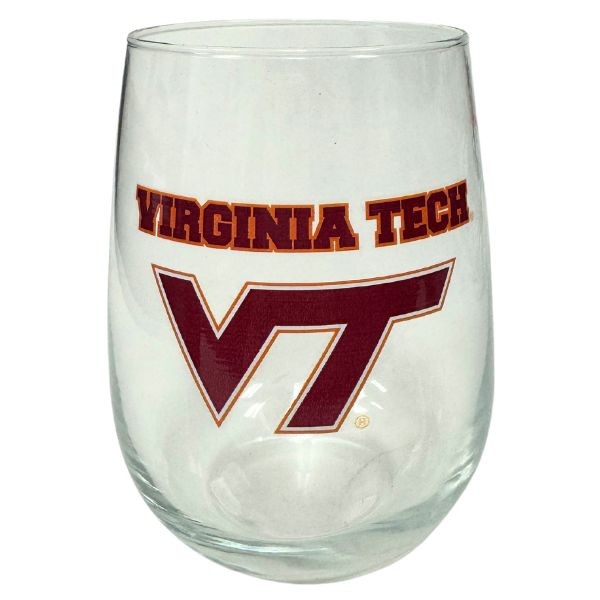 VTech Hokies - 17OZ Retro Team Spirit Wine Glasses - 6 For $30.00 - Virginia Tech