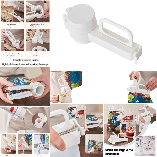 The Bag Nozzle - 2Pack Chip/Cereal Bag Converter - Bag Clip and Pouring Spout - 12--2Packs For $30.00 - Wholesale Mystery Merchandise - Wholesale John Deere - Wholesale Licensed Products