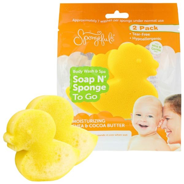 Spongefuls - 2Pack Soap N Sponge To Go - CTR - Shea & Cocoa Butter - 20 For $20.00