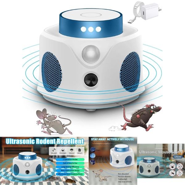 Ultrasonic Mouse Repeller - #White.URO2S Sentry - USB Charging Rodent Repeller - 6 For $36.00