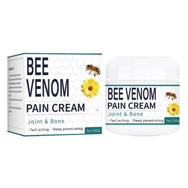 Bee Venom Pain Cream - 1OZ Bone & Joint - Fast Acting Deep Penetrating - 12 Jars For $30.00