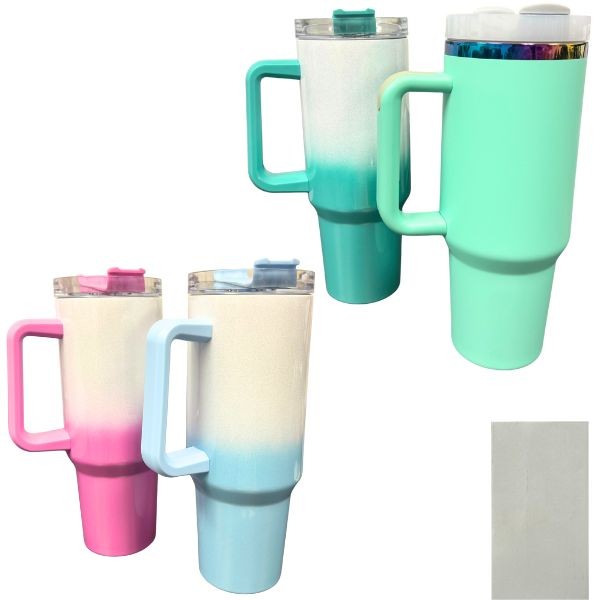 Stainless Steel 40OZ Tumblers - #Ombre.Colors - Colors Vary - Vacuum Seal - 4 For $30.00
