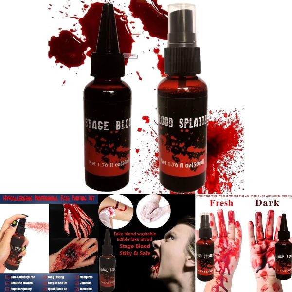 Fake Blood - 2Pack - 2---1.76OZ Bottles - Stage & Splatter - 12---2Packs For $24.00 - Wholesale Mystery Merchandise - Wholesale John Deere - Wholesale Licensed Products