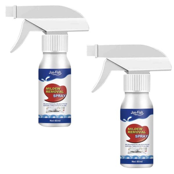 JueFish Home - #MildewRemoval - 2Pack - 2---2.02OZ Bottles - 2Spray Heads Included - 12 2Packs For $24.00