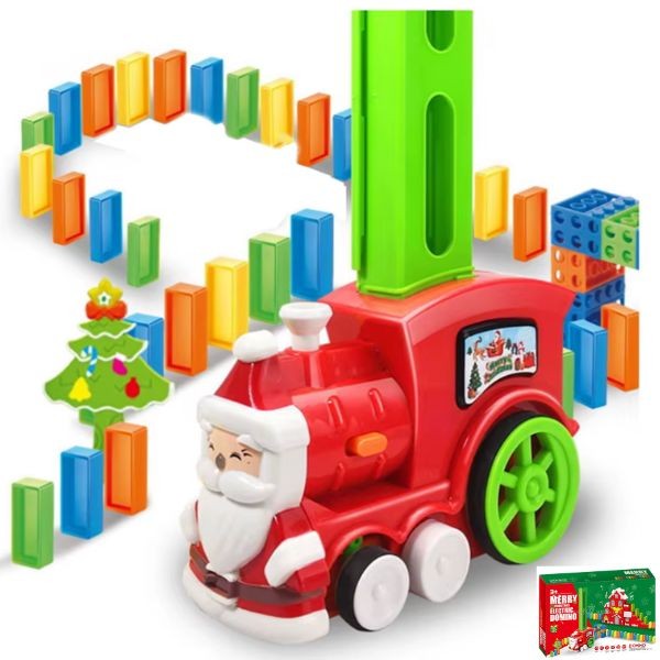 Merry Christmas Domino - #2011B - The Train Set - Premium Large STEM Set - LED and Music - 3 Sets For $36.00
