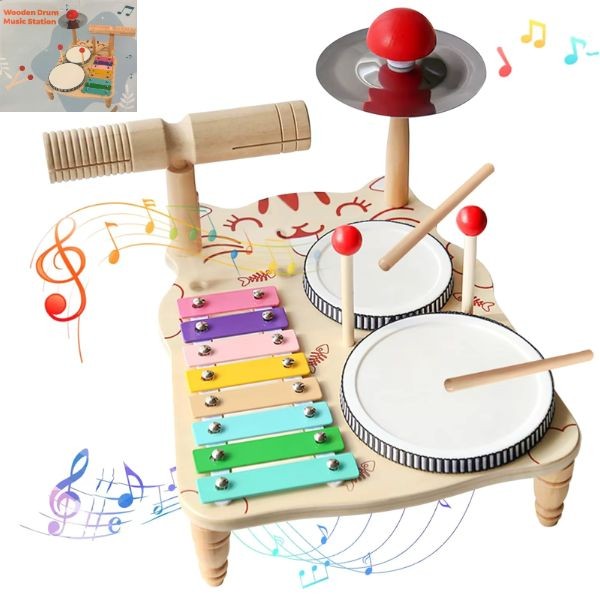The Drummer 9n1 Music Station - Wooden STEM Toys - 4 For $32.00