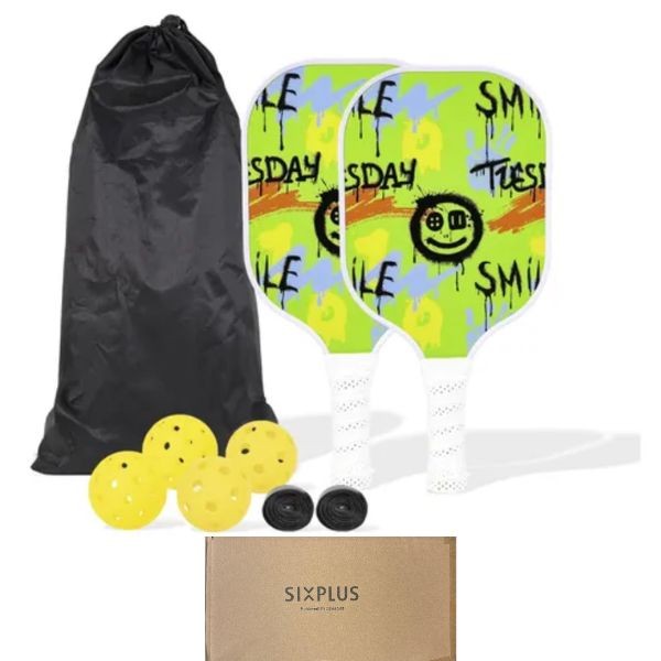 Sixplus Sports - Pickleball Set - 4Balls And 2Paddles - Nylon Carrying Case Included - 4 Sets For $32.00