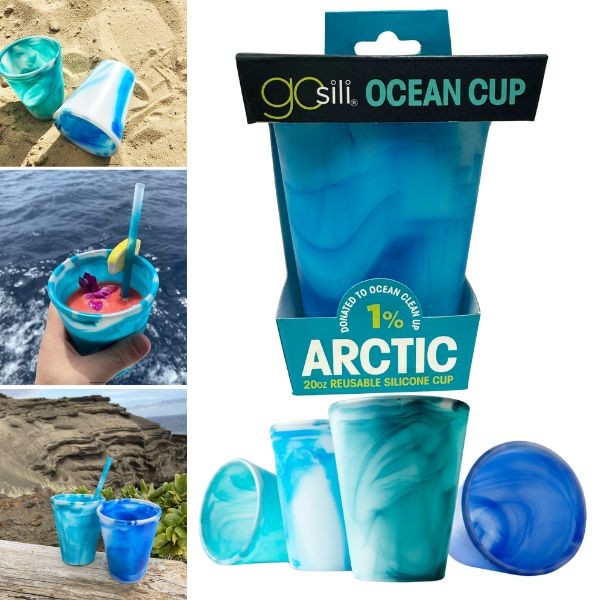 GoSili Drinkware - #004512 - ARCTIC OCEAN - 20OZ 100% Non-Toxic Silicone - The Ocean Cup - 12 For $36.00