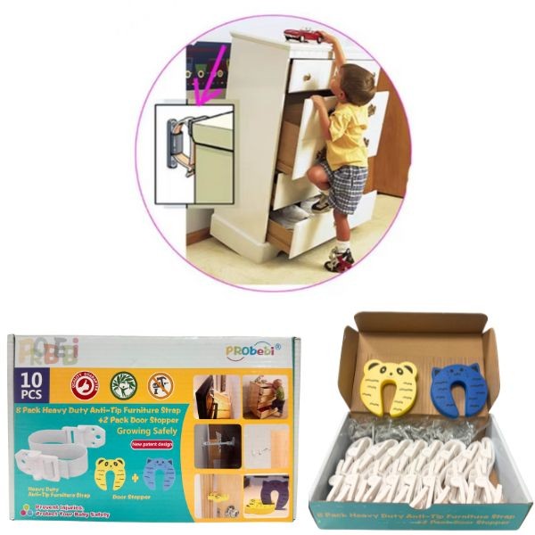ProBebi Safety Kit - 10PC Furniture/Door Home Safety Kit - 6 Kits For $30.00