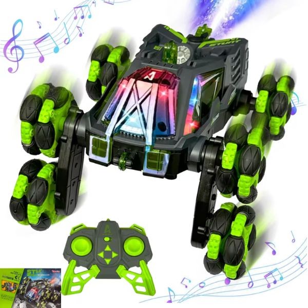 Talgic Modern Toys - 360 Full Rotation Stunt Car - Remote 2.4GHZ Control - LIghts, Sounds, Movement - 4 For $32.00