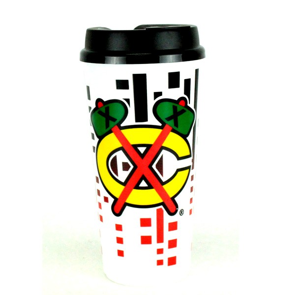 Chicago Blackhawks Tumblers - 32OZ SnapTite Lids - (Pattern May Be Different Than Pictured) - 12 For $36.00 - Chicago Blackhawks