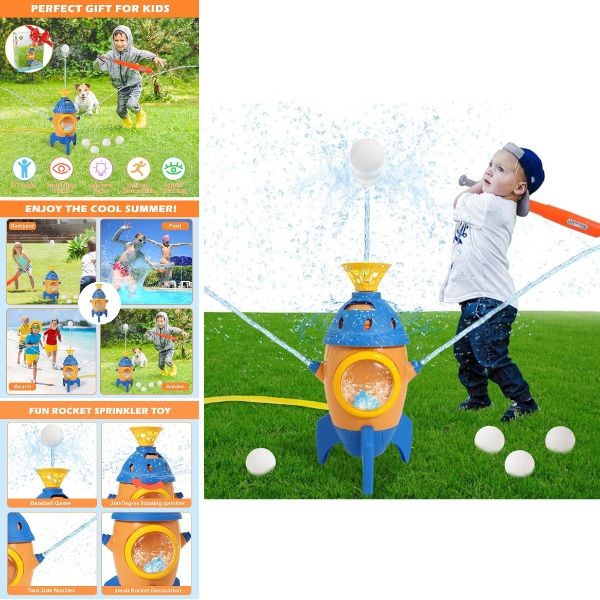 Fun Water World - 2in1 Rocket Water Blaster and Trainer - Bat Included - 4 For $30.00
