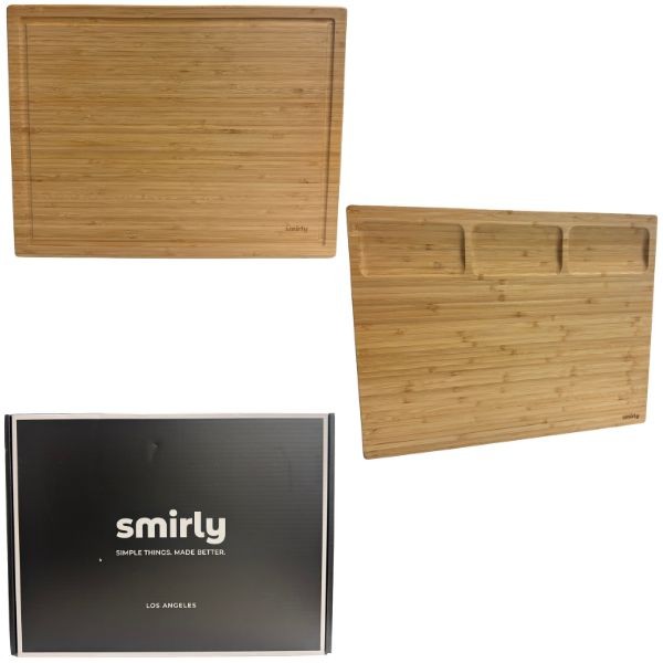 Smirly Premium Home - CTR - #White.WText 1Pack 17"x12" Cutting Board - 1.25" Thick Premium - Juice Grooves - $20.00 Each