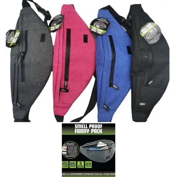 Smokezilla Fanny Pack - #23190 - Smell Proof Heavy Gauge - Colors May Vary - 6 For $30.00 - Wholesale Mystery Merchandise - Wholesale John Deere - Wholesale Licensed Products
