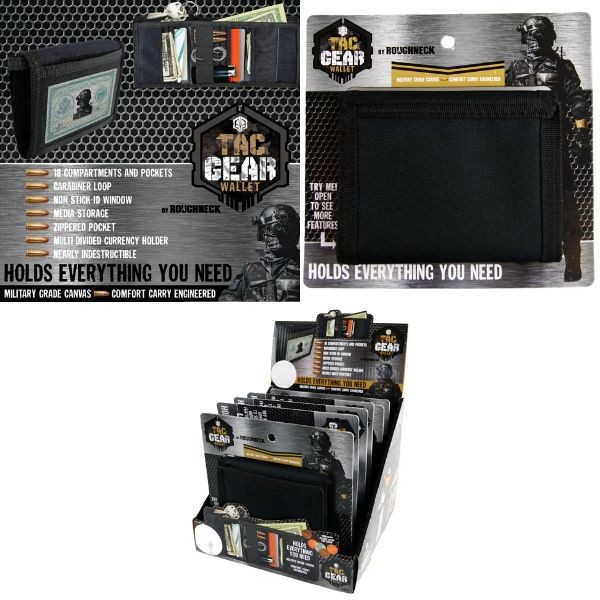 Tactical Gear Wallets - #23112 - Tactical Grade Canvas -18Compartment Tac Wallets - 12 For $42.00 - Wholesale Mystery Merchandise - Wholesale John Deere - Wholesale Licensed Products