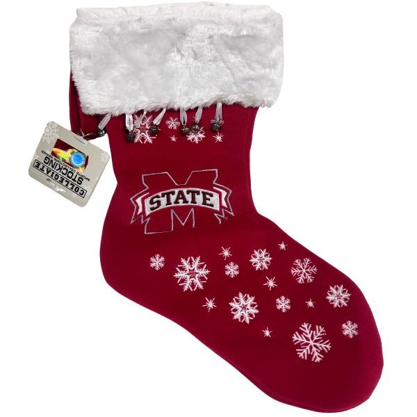 Mississippi State Christmas Stocking - The 16" Bells Style - 8 For $32.00 - Mississippi State