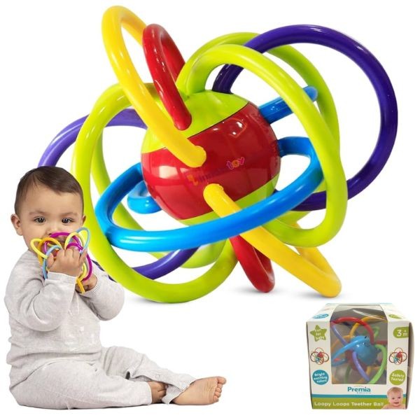 Premia Baby - #20791 - The Loopy Loops Teether Ball - Safety Tested - 10 For $35.00