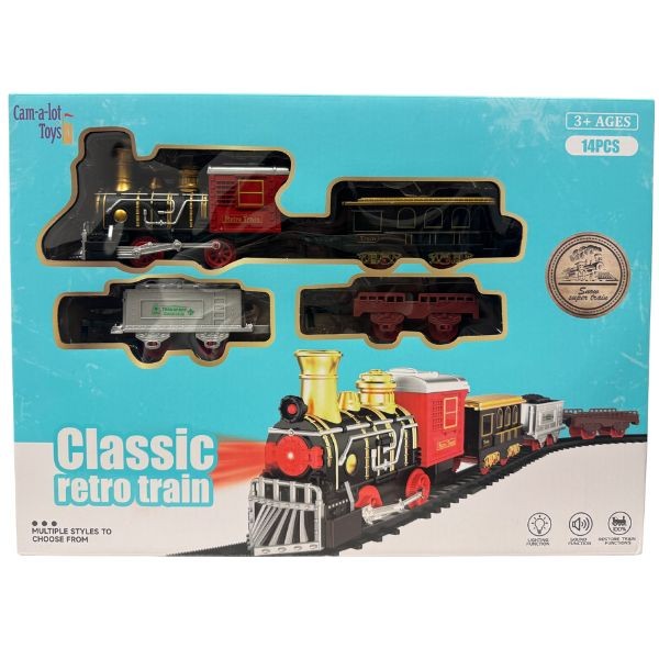 The Classic Retro Train Set - #71016 - 14PC Set - LED Lights and Sounds - 2 Sets For $25.00