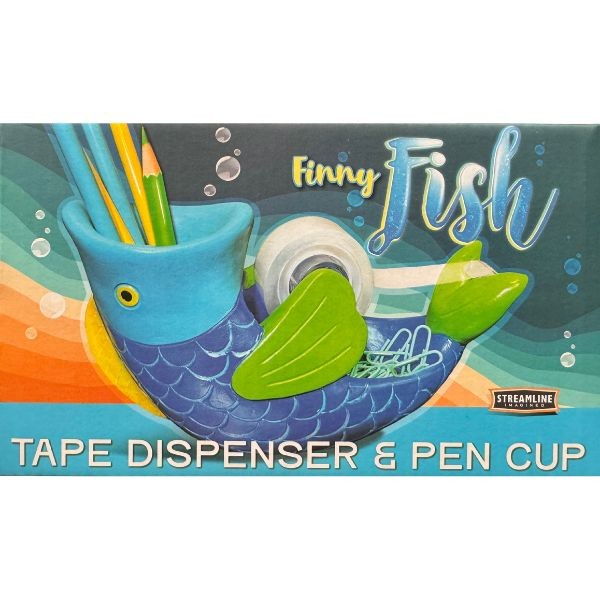 The Finny Fish Set - #24883 - Tape Dispenser & Pen Cup - 10 Sets For $35.00