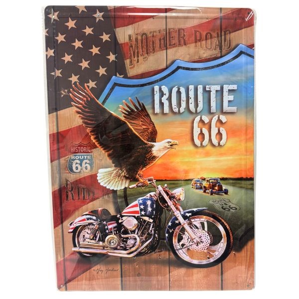 Tin Signs - #40090 - 12"x17" Metal Signs - Route 66 Mother Road - 8 For $32.00