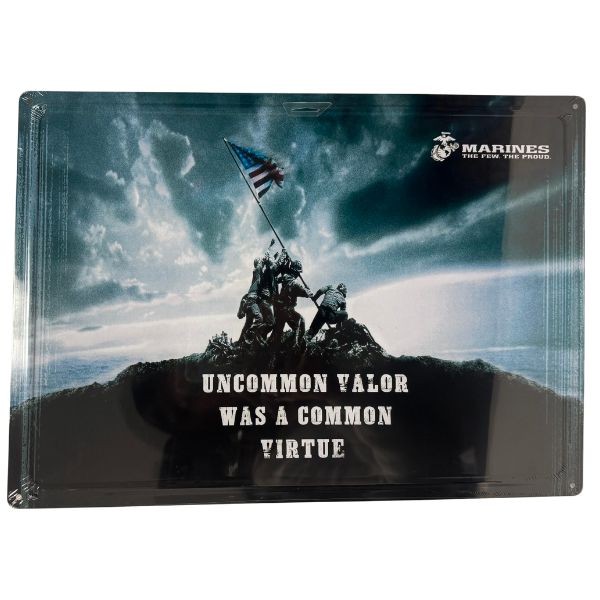 Tin Signs - #46001 - 12"x16" Metal Signs - Marines Uncommon Valor - 8 For $32.00