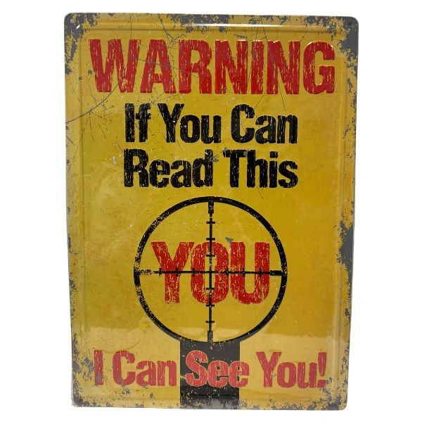 Tin Signs - #61477 - 12"x16" Metal Signs - If You Can Read This - 8 For $32.00