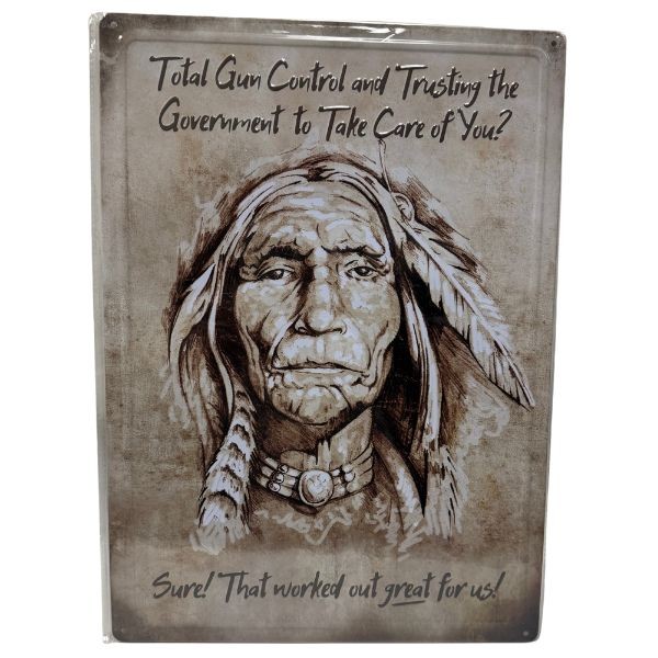 Tin Signs - #61480 - 12"x17" Metal Signs - Gun Control - 8 For $32.00