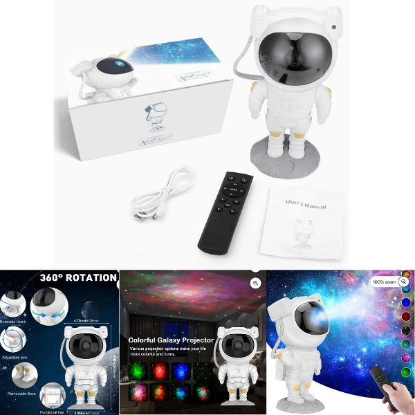 The Star Projector B2 - Oversize 10" Astronaut - Remote Control -USB Charging - Blast The Universe - 4 For $30.00