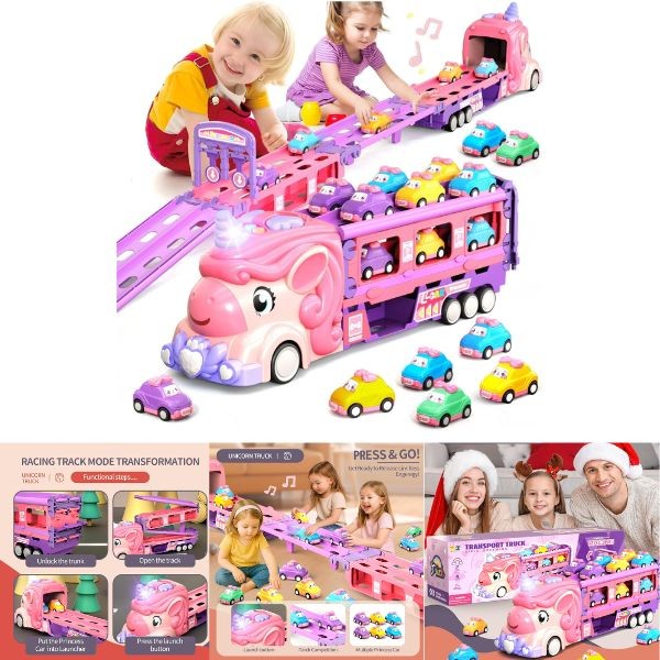 The Unicorn Transport Truck - #HS680A - Forms Into a 46" Track - Batteries Not Included - 4 For $30.00