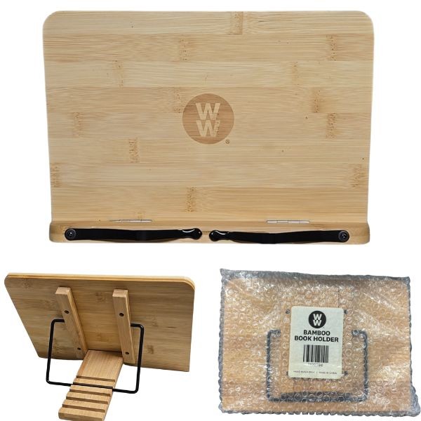 Bamboo CounterTop Holder - WW 11"x8" - Bubble Wrap Packaging - Adjustable Angles - Page Holder - Cookbooks, Tablets, Recipes - 6 For $30.00