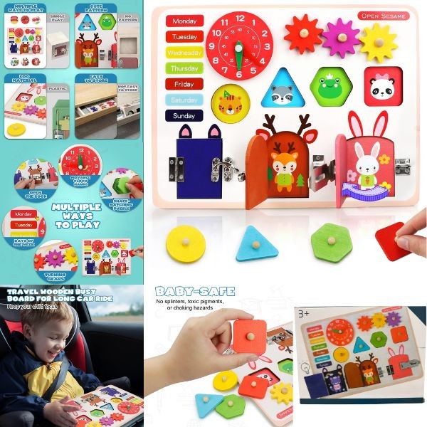 Toy Life Open Sesame Busy Board - STEM Toy Problem Solving - 6 For $30.00