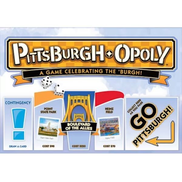 PittsBurgh-Opoly - City Of Pittsburgh - The Game Celebrating The Burgh - 4 For $30.00 - Wholesale Pittsburgh Steelers Product - Steelers Merchandise