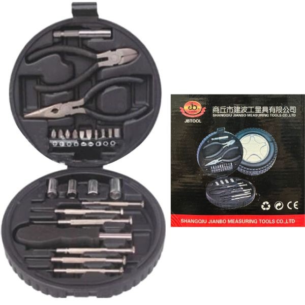 The TYRE - 33PC Tool Set - With Tire Shaped Hard Construct Case - 6 Sets For $36.00