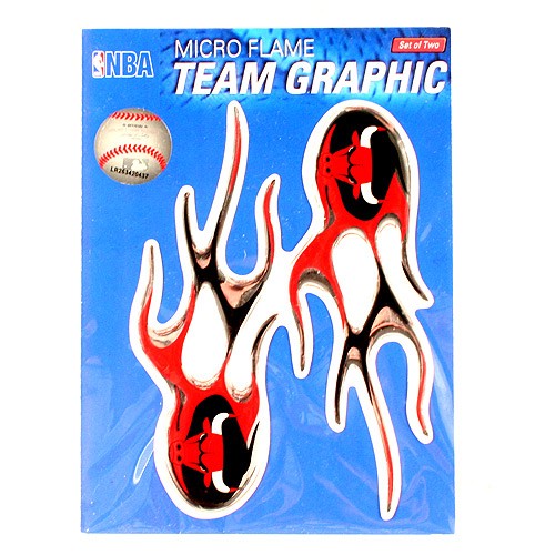 Chicago Bulls Decals - Team Graphic Flame Decals - $3.50 Each - Chicago Bulls