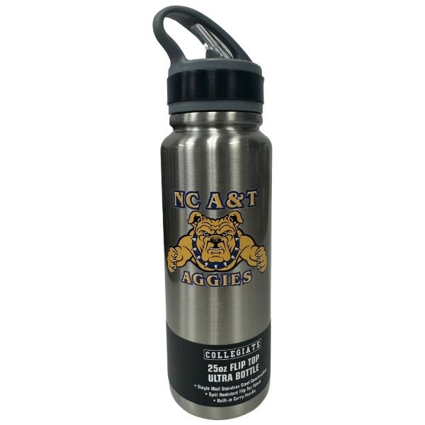 North Carolina A&T Aggies - 25OZ Ultra Flip Top Water Bottle - Stainless Steel - 6 For $30.00 - Other Teams