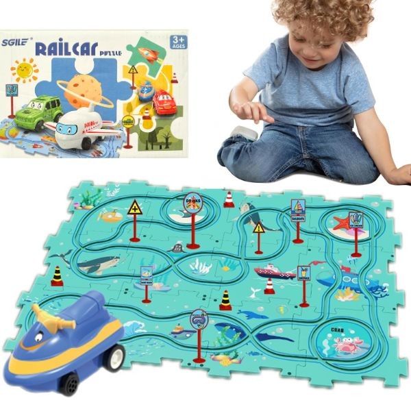 Sgile STEM - #25PC.Asst - 25PC DIY Track Puzzle Maze Kit - Pot Luck - Colors & Styles May Vary - 6 Kits For $36.00