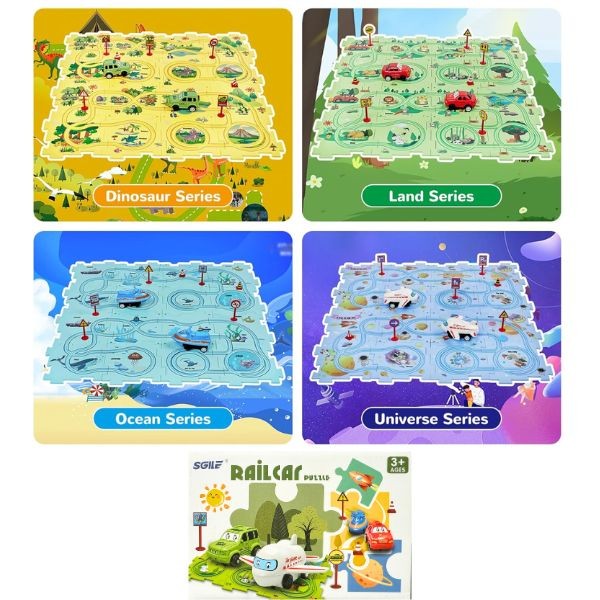 Sgile STEM - #30PC.Asst - 30PC DIY Track Puzzle Maze Kit - Pot Luck - Colors & Styles May Vary - 6 Kits For $38.00