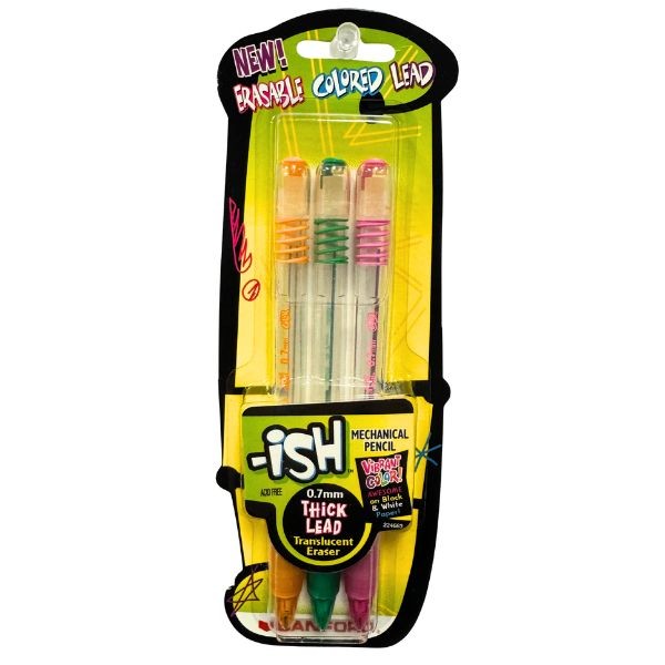 Sanford Art - 3Pack Erasable Mechanical Pencils - #92653 - Translucent Eraser - 24 Packs For $24.00