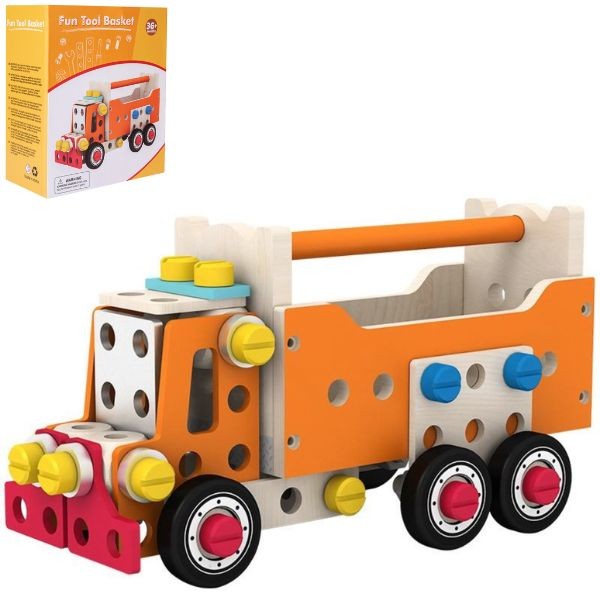 The Fun Tool Basket - Oversize Wood Construction STEM Toy - Let Your Imagination Run - 3 Kits For $30.00