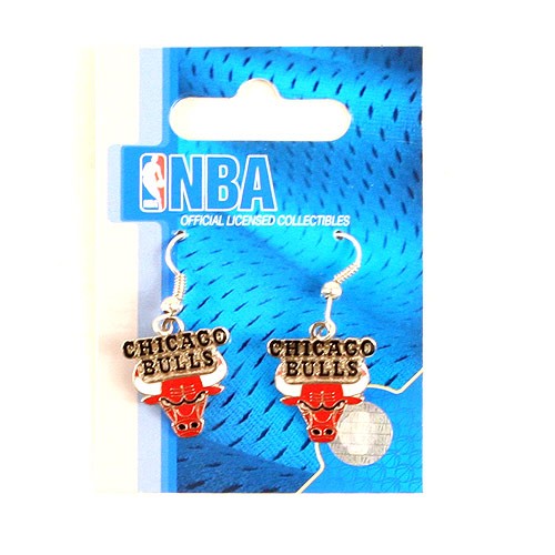 Chicago Bulls Earrings - Classic Amco Style Dangle - $2.75 Per Pair - Chicago Bulls
