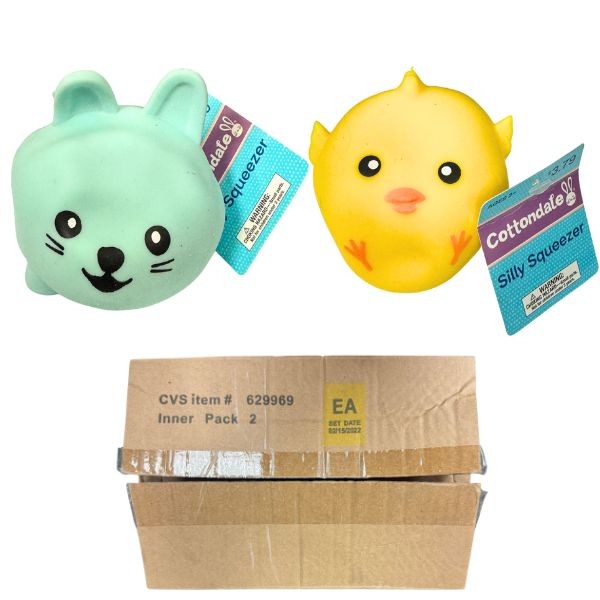 Cottondale Silly Squeezers - 3" Shape Shifters - (Not Battery) Assorted 2 Designs - 12 For $36.00