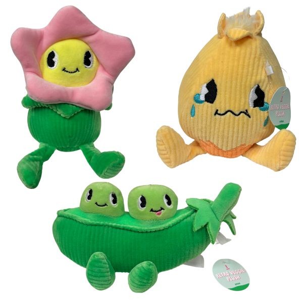 The Veggie Series - Pot Luck Assortment 5" to 6" Plush - 24 Assorted For $30.00