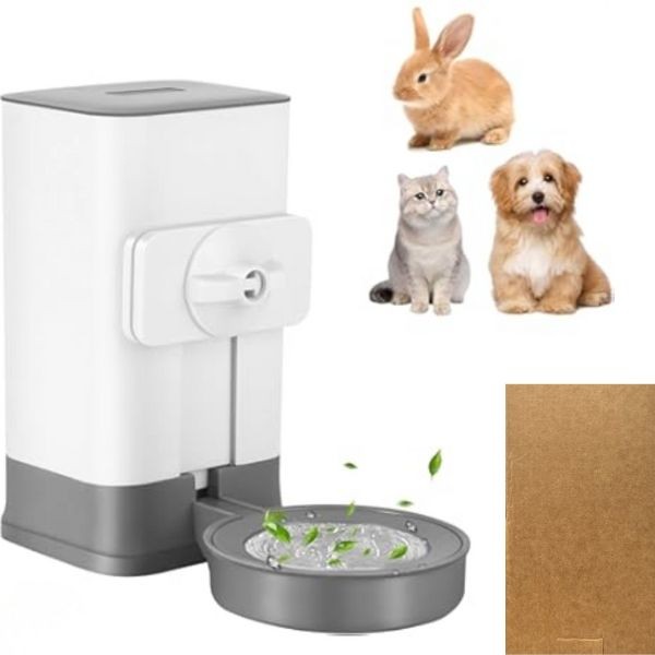 Pet Water Gravity Dispenser - 50OZ - Colors May Vary - Brown Box Packaging - Floor or Clips To Rail/Cage - 4 For $30.00