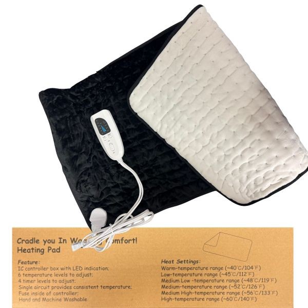 Heating Pads - #Intertek.B2 - 32"x16" - Colors May Vary - 6Temp Settings - 4 Timer Levels - 4 For $32.00