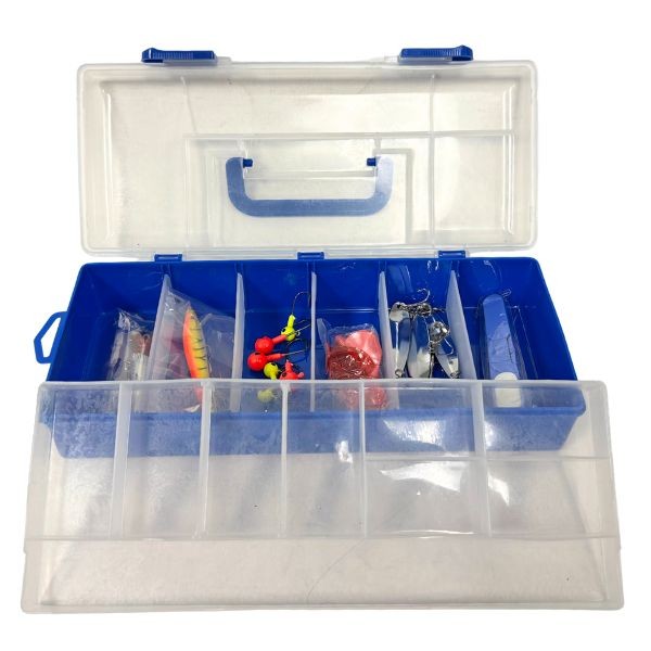 Tackle Box - #1..33116 - Includes 40Plus Fishing Tackle Kit - Accessories May Vary - 6 Kits For $30.00