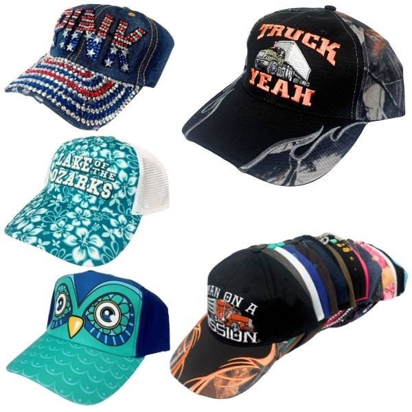 Novelty Assortment - Styles Will Vary Not As Pictured - Premium Stitch Assorted Adjustable Caps - 10 For $40.00 - Wholesale Apparel - Wholesale NFL Shirts - Wholesale Jerseys