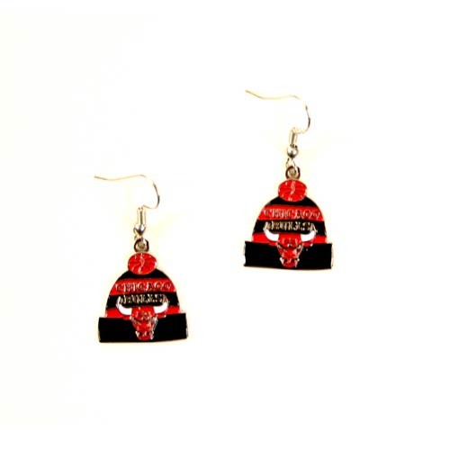 Chicago Bulls Earrings - The KNITSTER Style Dangle Earrings - $3.00 Per Pair - Chicago Bulls